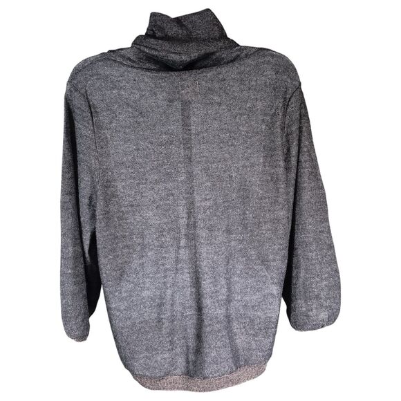 Rogan Baby Alpaca Wool Cardigan Sweater Large Peru Shawl Collar Grey - Picture 2 of 5